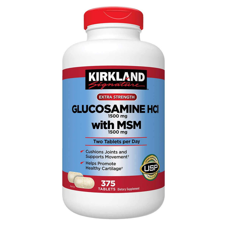 گلوکوزامین کنداریتین ام اس ام کرکلندmsm 1500mg (375 عددی) غضروف ساز