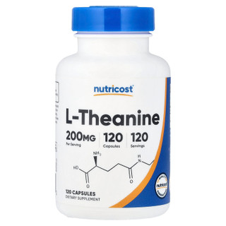 ال تیانین 200میلی گرم ناتریکاست – آرامش ذهن، تمرکز و خواب با کیفیت (۱۲۰ عدد) Nutricost L-Theanine 200 mg | Relaxation, Focus & Sleep Support | 120 Capsules