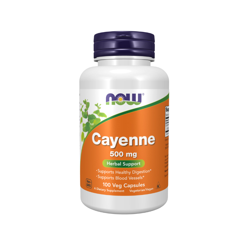کِین‌یِن (فلفل قرمز) ناو فودز ۱۰۰عددی Now Foods Cayenne Veg Capsules
