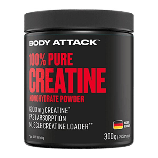 کراتین ۳۰۰ گرمی بادی اتکBODY ATTACK 100% PURE CREATINE
