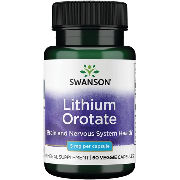 لیتیوم اوروات سوانسون 5 میلی گرم 60 عدد Swanson Lithium Orotate