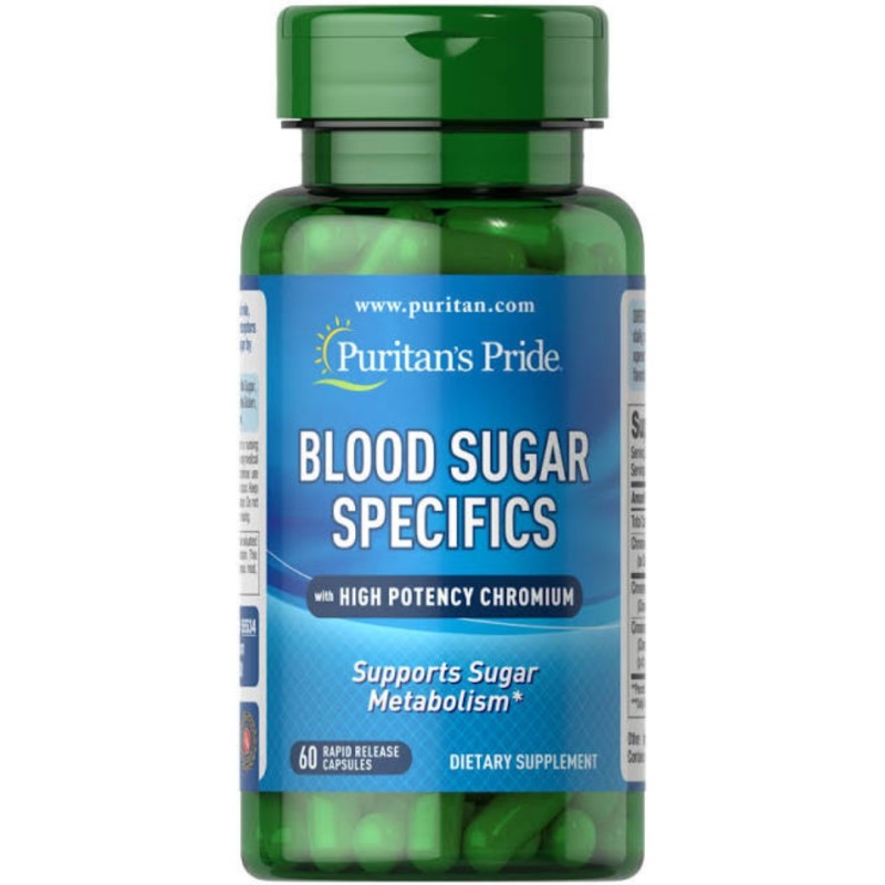کپسول چندگانه کاهش قند خون Puritan Pride Blood Sugar Specifics پوریتان پراید (60 عددی)