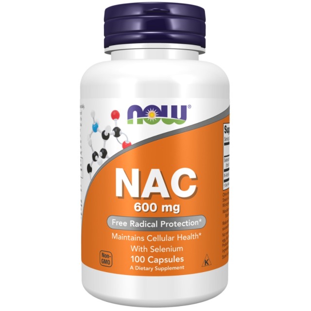 کپسول استیل سیستین NOW NAC N-Acetyl-L-Cysteine 600mg (100 عددی) ساخت آمریکا