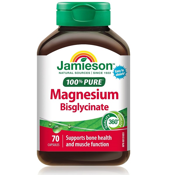 منیزیم بیس گلیسینات جمیسون 100 میل ۷۰تاییJamieson Magnesium Bisglycinate