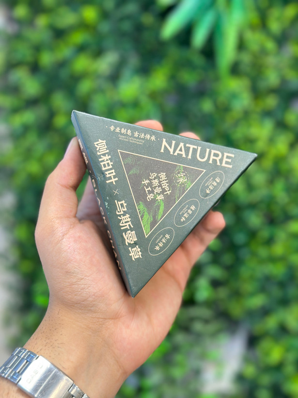 صابون شامپو بار نیچر تراینگل | شامپو جامد گیاهی ضد ریزش و آرام‌بخش کف سر SENEN GREEN NUTURE