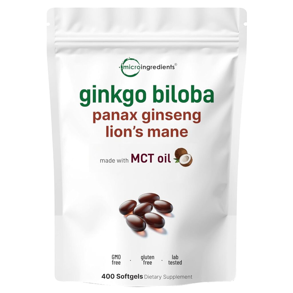 جینکوبیلوباMicro Ingredients Ginkgo Biloba 120 mg Per Serving,