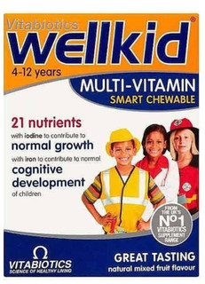 قرص مولتی ویتامین جویدنی ول کید ویتابیوتیکس 30 عددیWellkid Smart Chewable