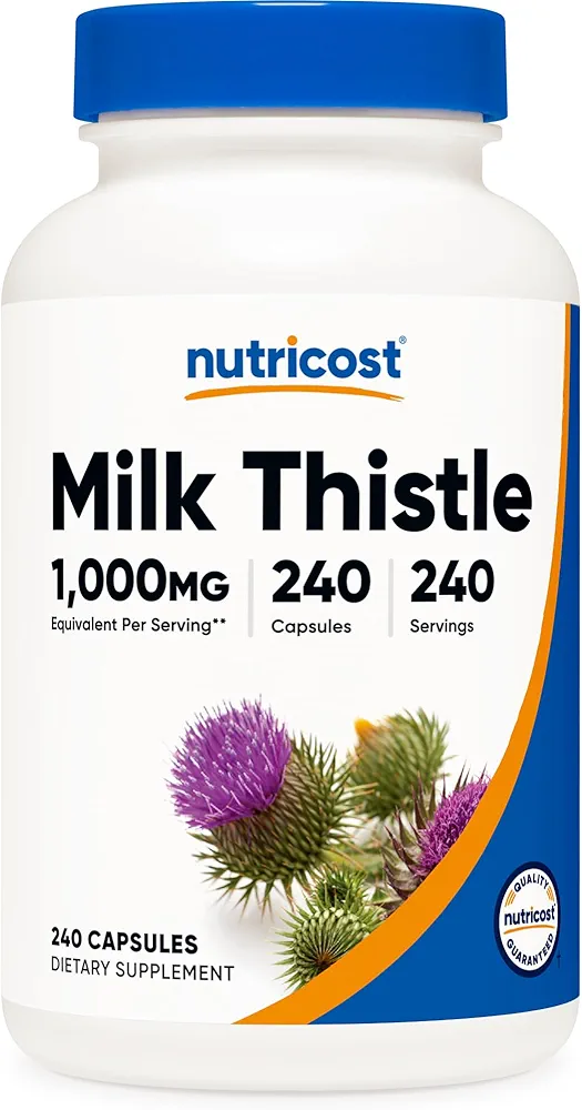 مکمل کپسول عصاره خارمریم ناتری کاست (۲۴۰عددی)Nutricost Milk Thistle 1,000mg