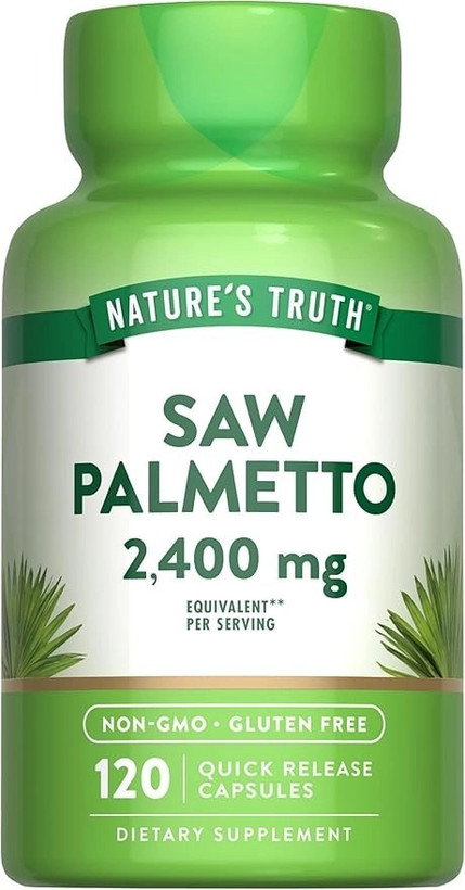کپسول عصاره ساوپالمتو 1200 mg برند نیچرز تراس ۱۲۰ عددی اورجینال NATURE'S TRUTH Saw Palmetto 2400mg