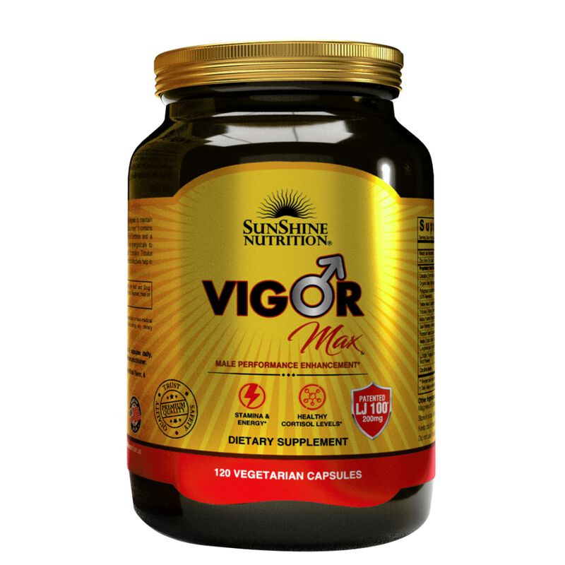قرص ویگر مکس سان‌شاین نوتریشن –تستسترون ساز بی نظیر  Sunshine Nutrition Vigor Max – افزایش انرژی و بهبود عملکرد | 120 عدد