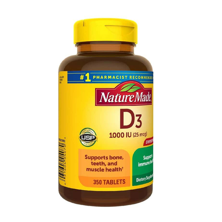 ویتامین دی نیچرمید۳۵۰عددی Nature Made Vitamin D3 1000IU (25mcg)