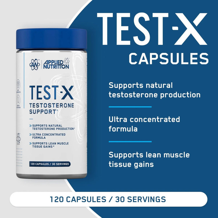 پاراهورمون تست ایکس اپلاید نوتریشن۱۲۰عددیTest-X Capsules Applied Nutrition