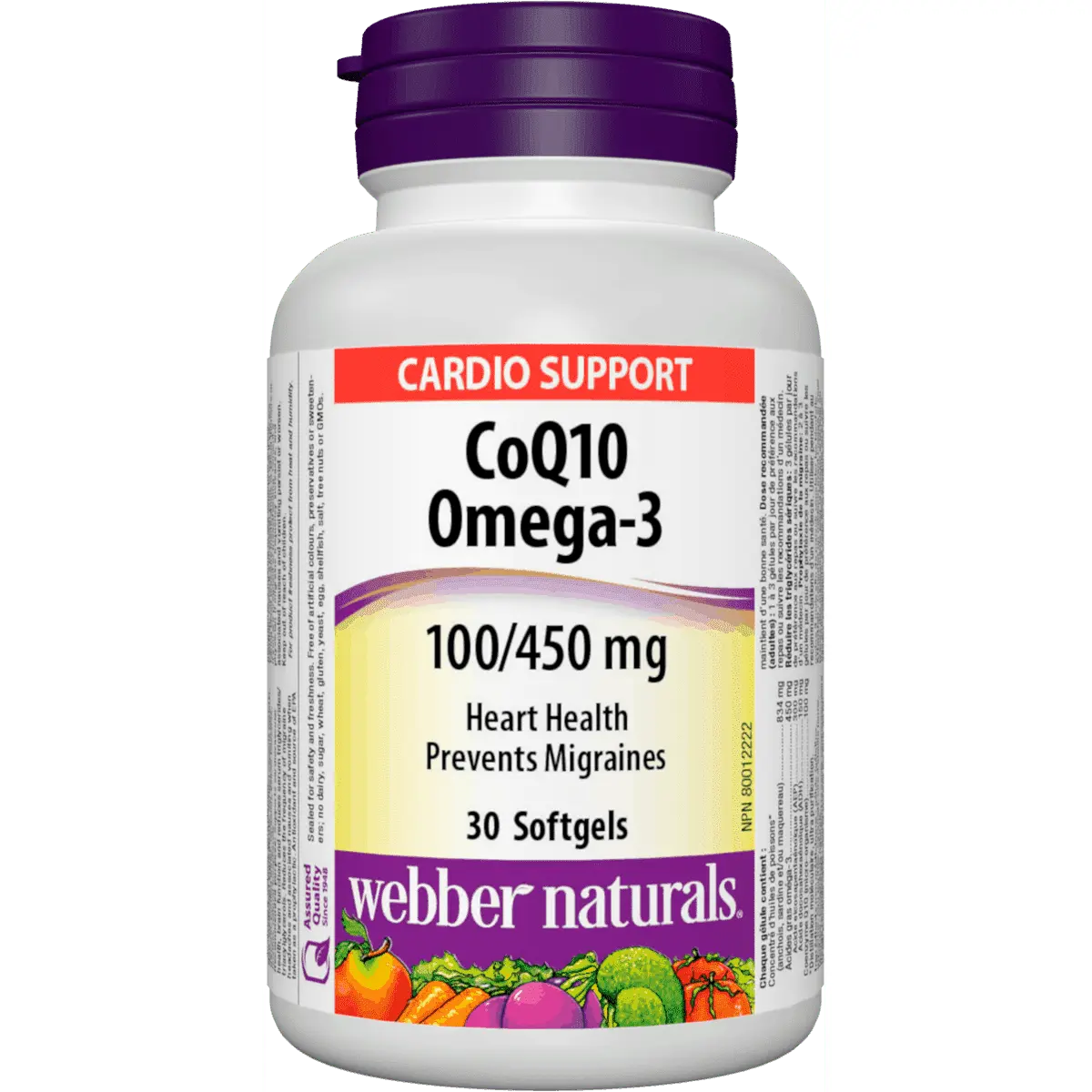 امگا ۳ با کوآنزیم Q10 تریپل استرنگث ۹۰۰ میلی‌گرم وبر نچرالز – ۳۰ عددیWebber Naturals Omega-3 with CoQ10 Triple Strength 900 mg EPA/DHA