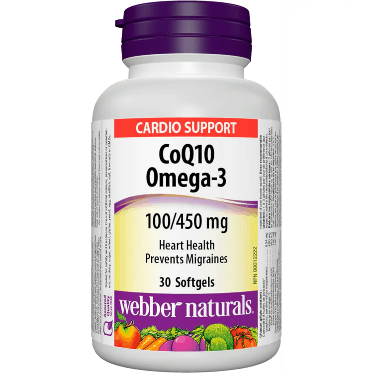 امگا ۳ با کوآنزیم Q10 تریپل استرنگث ۹۰۰ میلیگرم وبر نچرالز – ۳۰ عددیWebber Naturals Omega-3 with CoQ10 Triple Strength 900 mg EPA/DHA