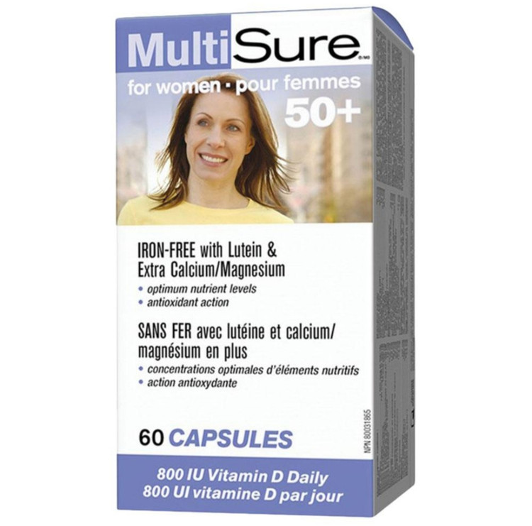 مولتیشور بانوان بالای ۵۰ سال وبر نچرالز۶۰عددی Webber Naturals MultiSure Women 50+