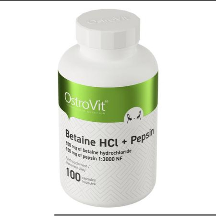 بتائین HCl + پپسین استروویت |۱۰۰عددی OstroVit Betaine HCl + Pepsin