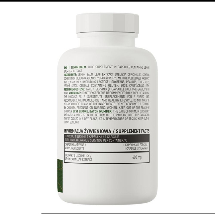 لمون بالم استروویت ۹۰ کپسول | OstroVit Lemon Balm
