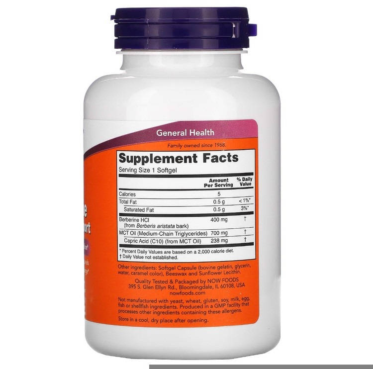 بربرین گلوکوز ناو | NOW Berberine Glucose 60 عددی