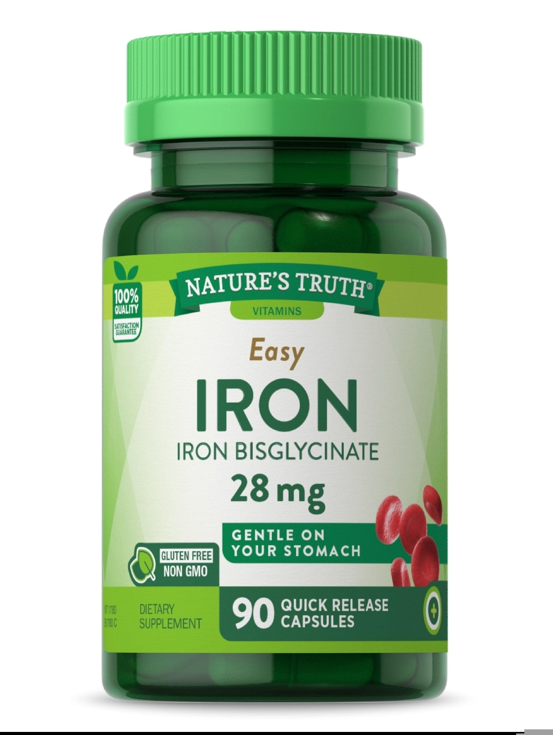 آهن ۲۸ میلی‌گرم نیچرتریث ۹۰ عددی | Natural Truth Iron 28 mg