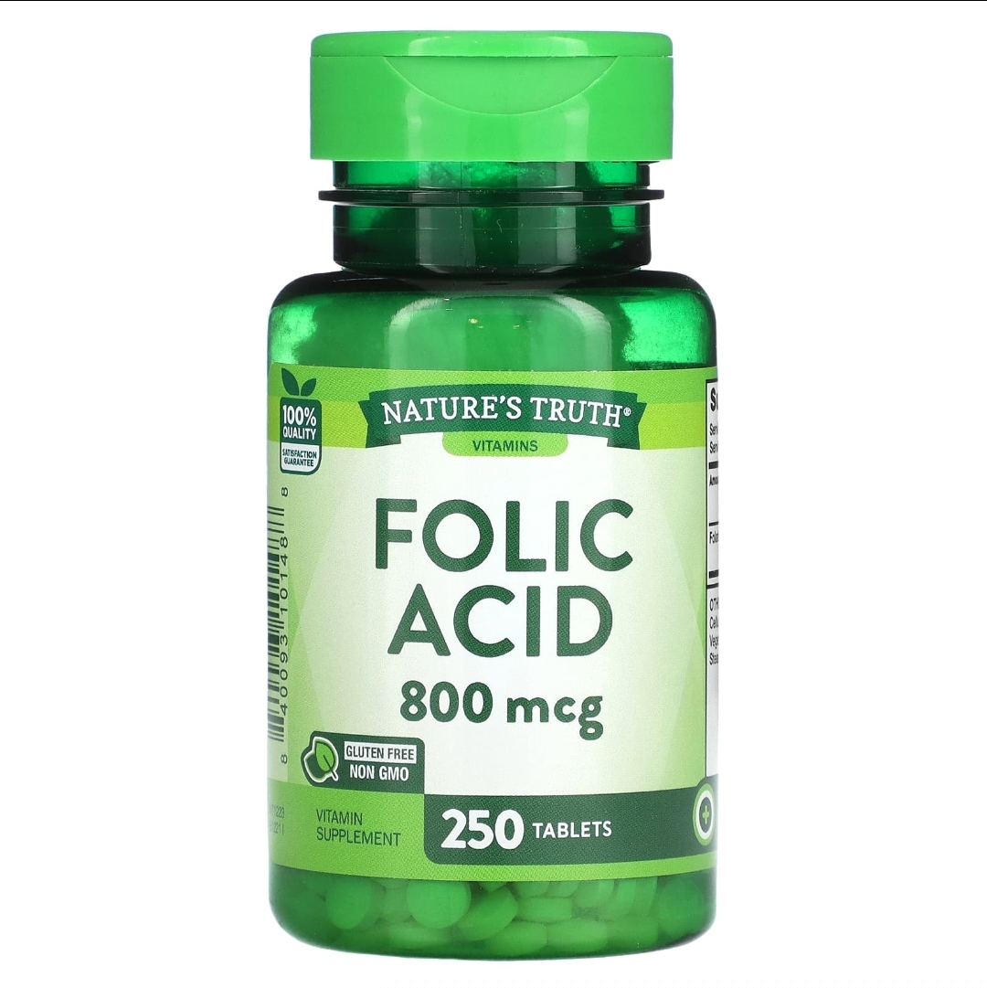 فولیک اسید ۸۰۰ میکروگرم نیچر تروث | ۲۵۰ عدد Nature’s Truth Folic Acid 800 mcg – 250 Tablets
