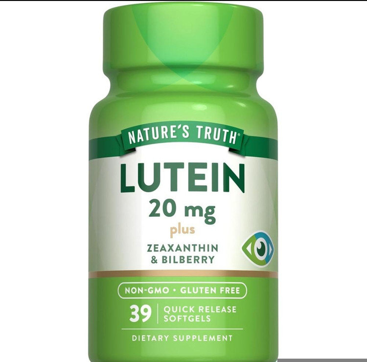 لوتئین ۲۰ میلیگرم نیچرز تروث – ۳۹ عددیLutein 20 mg plus Zeaxanthin & Bilberry