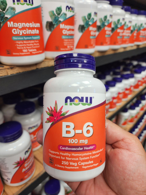 ویتامین B6 ناو فودز (100mg) ۲۵۰ عددیVitamin B-6 100 mg Veg Capsules
