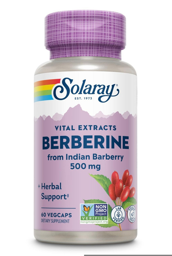 بربرین سولارای ۵۰۰ میلیگرم – ۶۰ عددیSolaray Vital Extracts Berberine 500