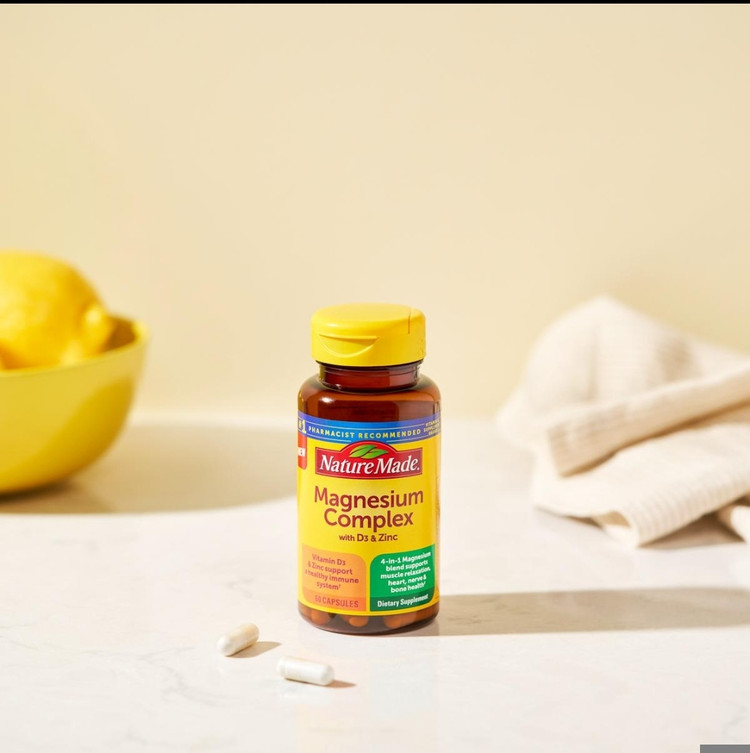 منیزیم + زینک + ویتامین D3 نیچر مید – ۶۰ عددیMagnesium, Zinc & Vitamin D3