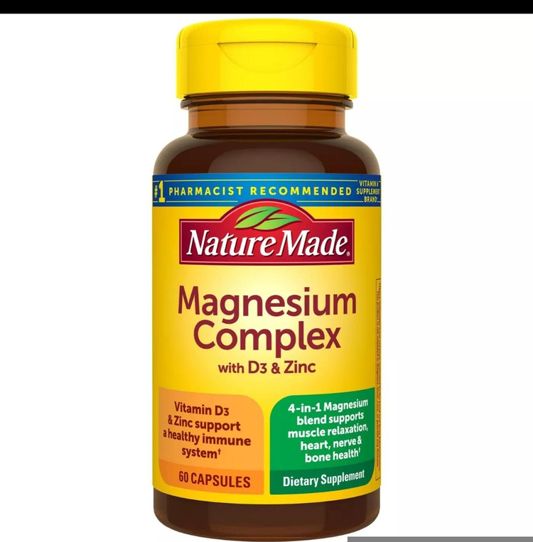 منیزیم + زینک + ویتامین D3 نیچر مید – ۶۰ عددیMagnesium, Zinc & Vitamin D3
