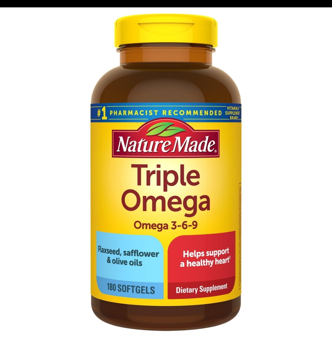 تریپل امگا ۳-۶-۹ نیچر مید – ۱۸۰ سافت‌ژلNature Made Triple Omega 3-6-9