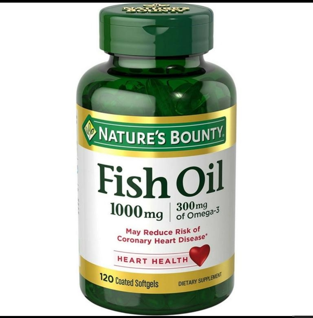 فیش اویل ۱۰۰۰ میلی‌گرم نیچرز بونتی – ۱۲۰ عددیFish Oil 1000 mgNature’s Bounty