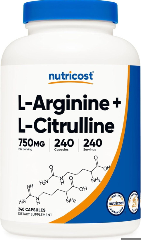 ال آرژینین + ال سیترولین نوتریکاست – ۲۴۰ عدد Nutricost Performance