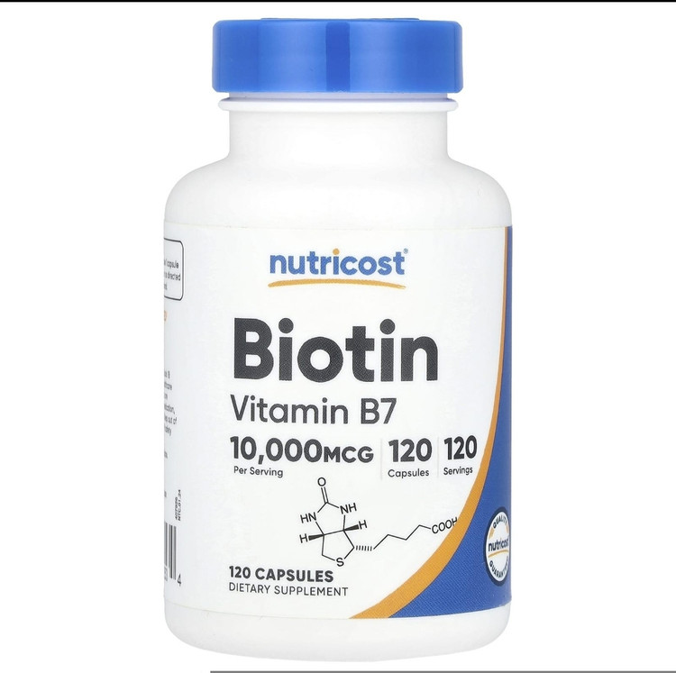 بیوتین B7 ناتریکاست ۱۰,۰۰۰ میکروگرم – ۱۲۰ کپسولBiotin Vitamin B7Nutricost
