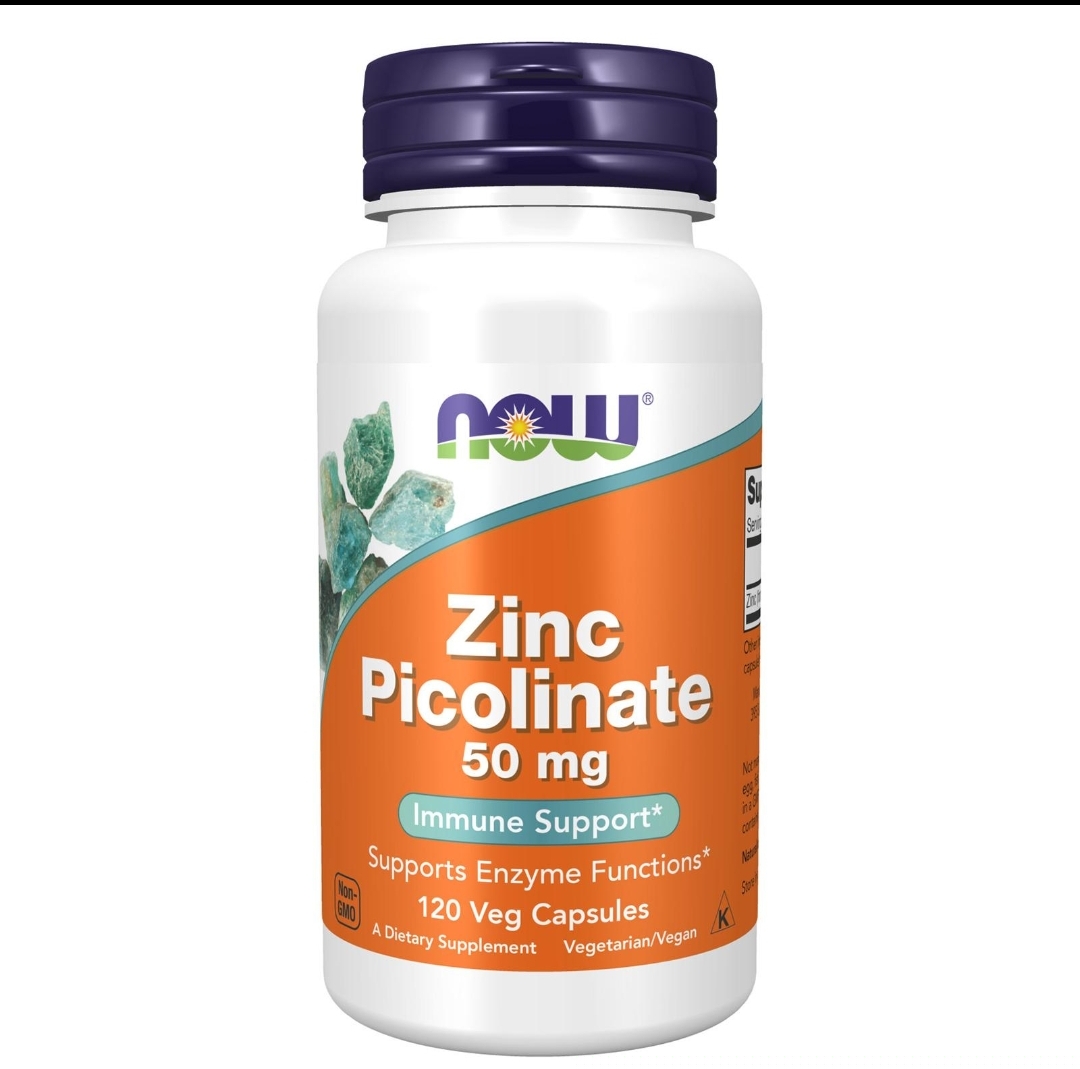 زینک پیکولینات ۵۰ میلی‌گرم NOW Foods – ۱۲۰ عددیNOW Foods Zinc Picolinate 50 mg – 120 Veg Capsules